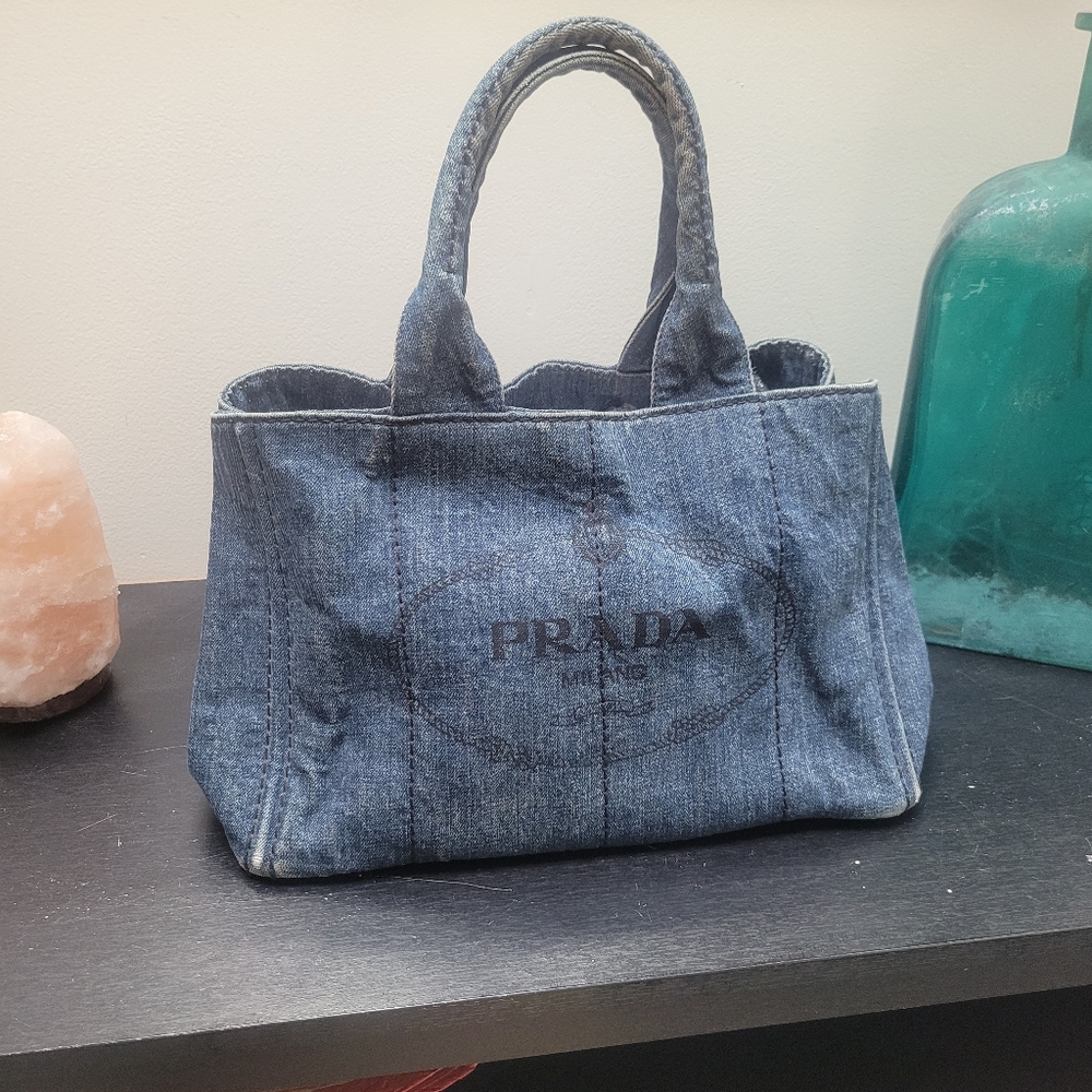 Prada Canapa Denim, Authentic, EUC